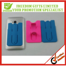 Cheap Promotional Silicone Phone Holder with Card